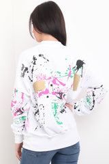 Paint Splatter Distressed Jumper