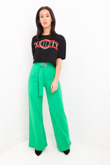 Buckle Belt Wide Leg broek