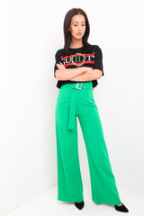 Buckle Belt Wide Leg broek