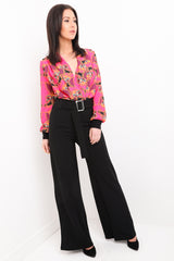 Buckle Belt Wide Leg broek