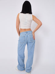 Bow Front Detail Ribbed Crop Top