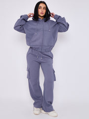 Cargo Style Zip Hoodie Set