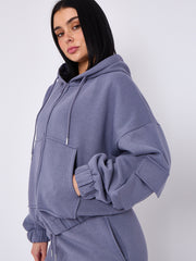 Cargo Style Zip Hoodie Set