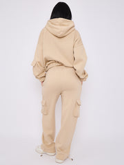 Cargo Style Zip Hoodie Set