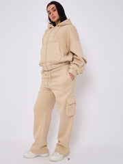 Cargo Style Zip Hoodie Set