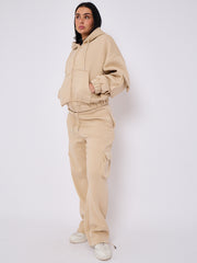 Cargo Style Zip Hoodie Set