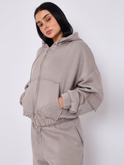 Cargo Style Zip Hoodie Set