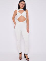Scrunch Back Hallter Jumpsuit