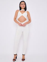 Scrunch Back Hallter Jumpsuit