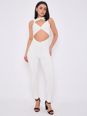 Scrunch Back Hallter Jumpsuit