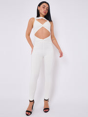 Scrunch Back Hallter Jumpsuit