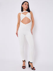 Scrunch Back Hallter Jumpsuit