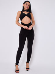 Scrunch Back Hallter Jumpsuit