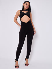 Scrunch Back Hallter Jumpsuit