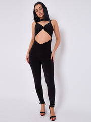 Scrunch Back Hallter Jumpsuit