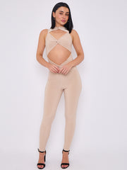 Scrunch Back Hallter Jumpsuit