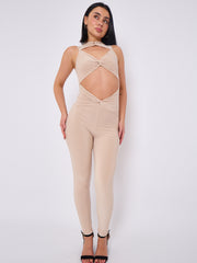 Scrunch Back Hallter Jumpsuit