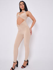 Scrunch Back Hallter Jumpsuit