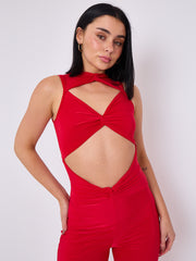 Scrunch Back Hallter Jumpsuit