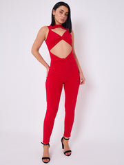 Scrunch Back Hallter Jumpsuit