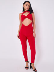 Scrunch Back Hallter Jumpsuit