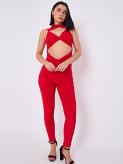 Scrunch Back Hallter Jumpsuit