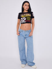 Believe In Yourself Graphic Printed Crop Top