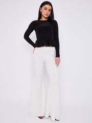 High Waist Flared Trousers