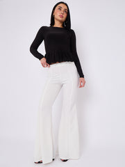 High Waist Flared Trousers