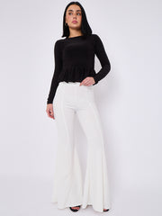 High Waist Flared Trousers