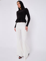 High Waist Flared Trousers