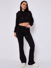 Interlock Cropped Zip Hoodie and Flared Trouser Set