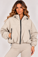 Hooded Zip-Up Windbreaker Jacket