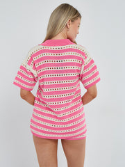 Satin Crop Top & Puffball Minirock Co-ordte