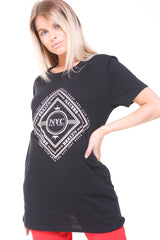 BRKLYN NYC TRIMA EL SLOGAN T CAMISO