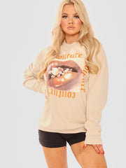Couture Lip Graphic Sweatshirt Jumper