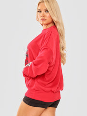 Blumenschädel Grafik Sweatshirt Pulloper