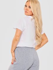 Camiseta impresa gráfica de calavera floral