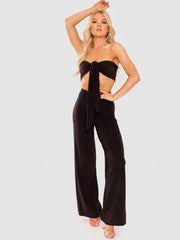 Slinky Tie Knot Bralet & Trouser Co-ord