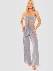 Slinky Tie Knot Bralet & Trouser Co-ord