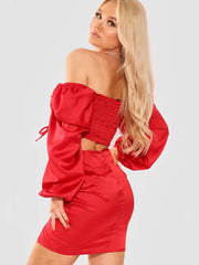 Satin Crop Top & Rok coöperatie