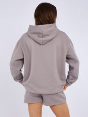 Oversized Hoodie & Shorts Fleece Co-ord