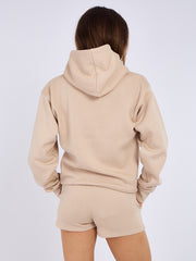 Kruzifix bestickter Sweatshirt & Shorts Fleece Coord