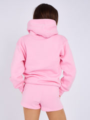 Kruzifix bestickter Sweatshirt & Shorts Fleece Coord