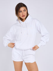 Kruzifix bestickter Sweatshirt & Shorts Fleece Coord