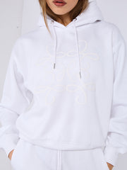 Kruzifix bestickter Sweatshirt & Shorts Fleece Coord