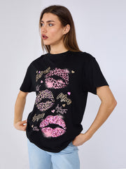 Bisous Xo Xo Graphic Printed T-Shirt