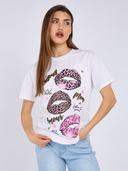 Bisous Xo Xo Graphic Printed T-Shirt