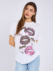 Bisous Xo Xo Graphic Printed T-Shirt