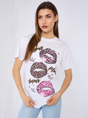Bisous Xo Xo Graphic Printed T-Shirt